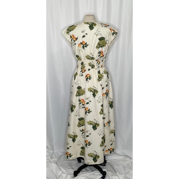 Abercrombie & Fitch Floral Maxi Dress - Cream and Green Large Petite - Picture 10 of 16